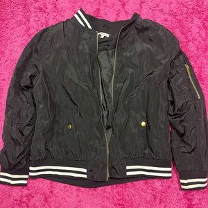 Charlotte Russe Black Bomber Jacket